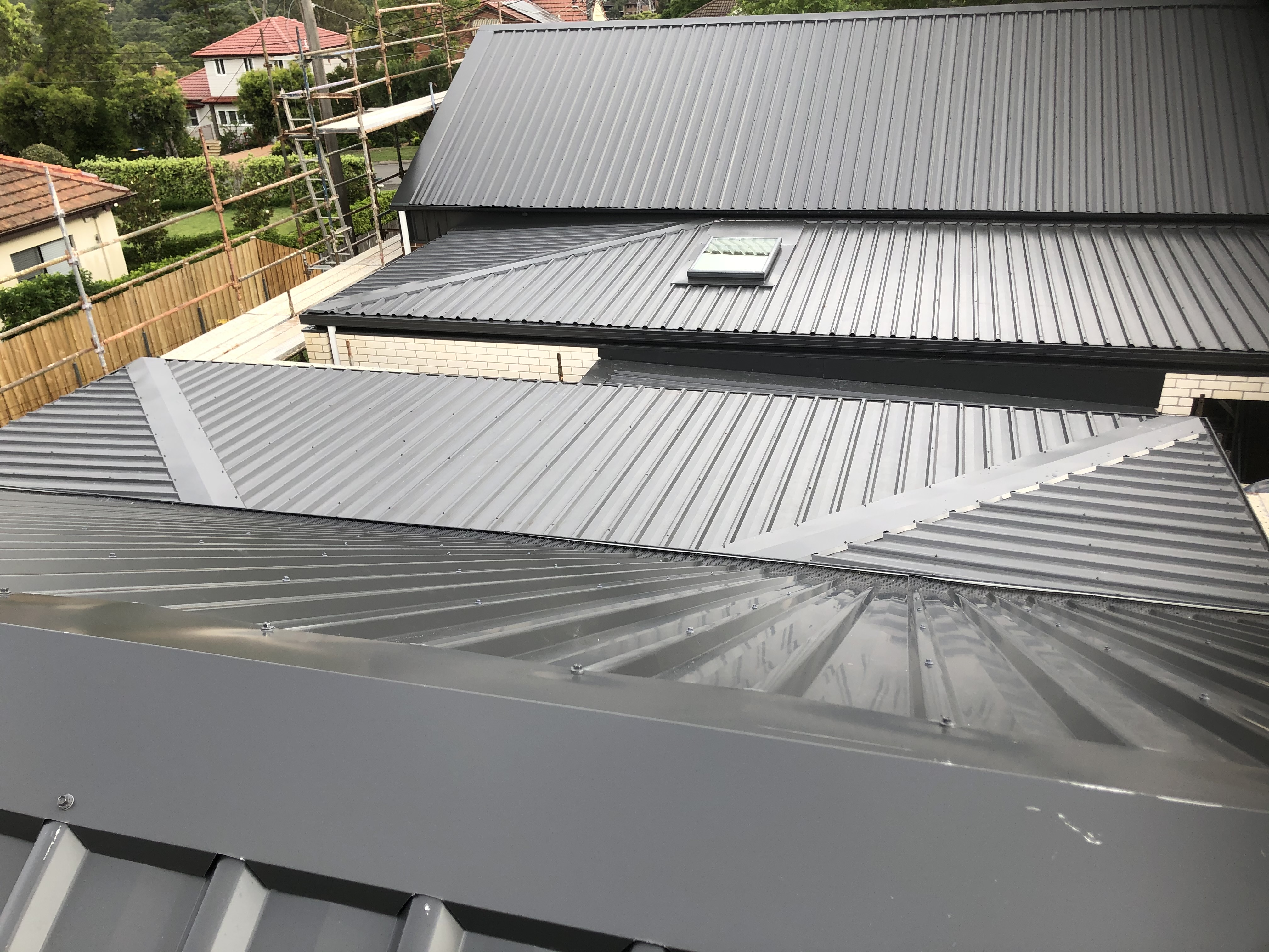 Colorbond metal roofing completed